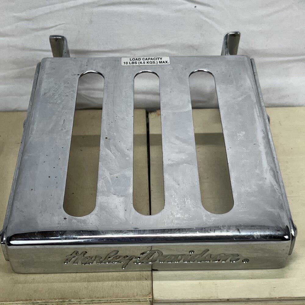 Vintage 1986 Harley-Davidson Motorcycle Chrome Luggage Platform Rack